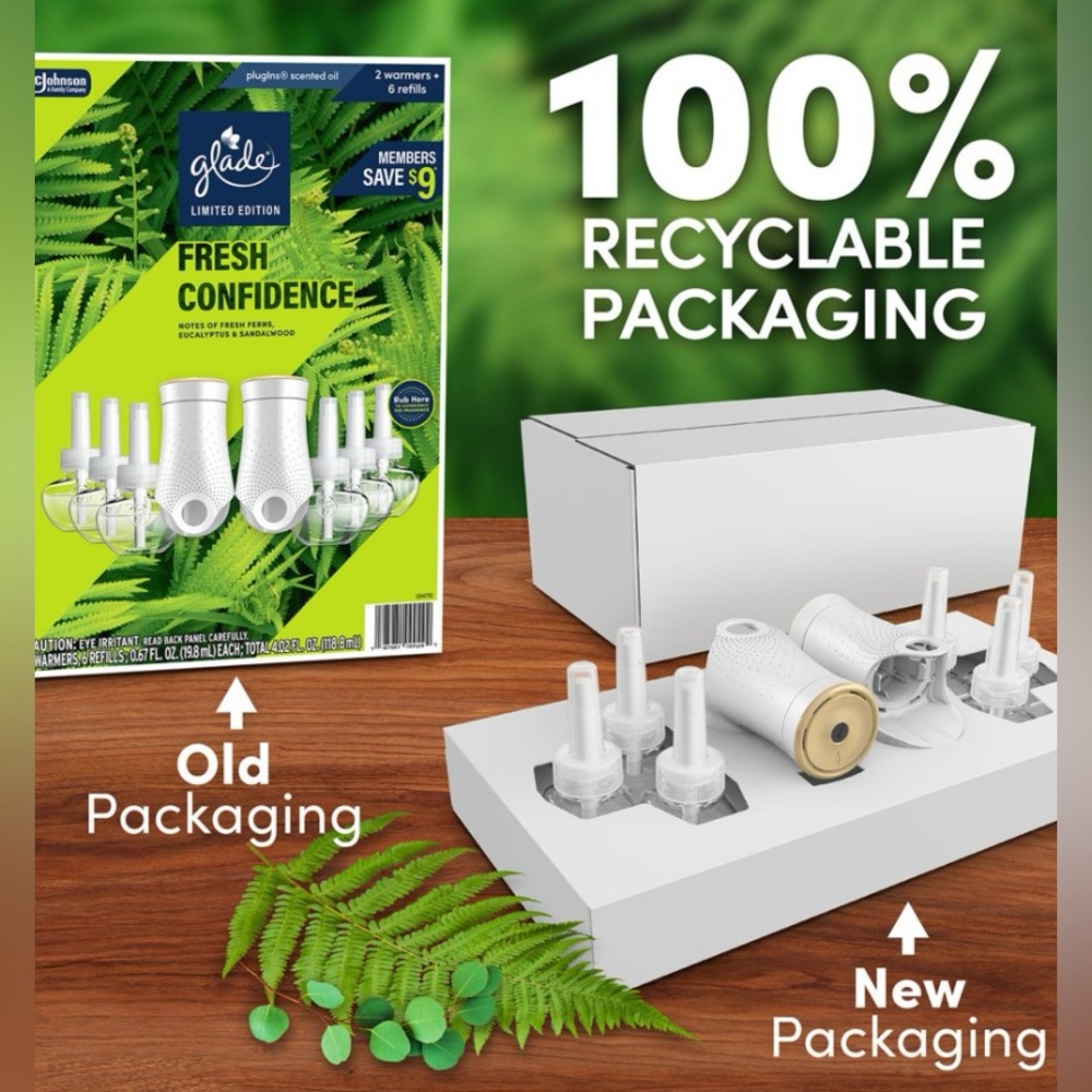 Glade Plugins Limited Edition Fresh Confidence 2 Warmers & 6 Scented Oil Refills